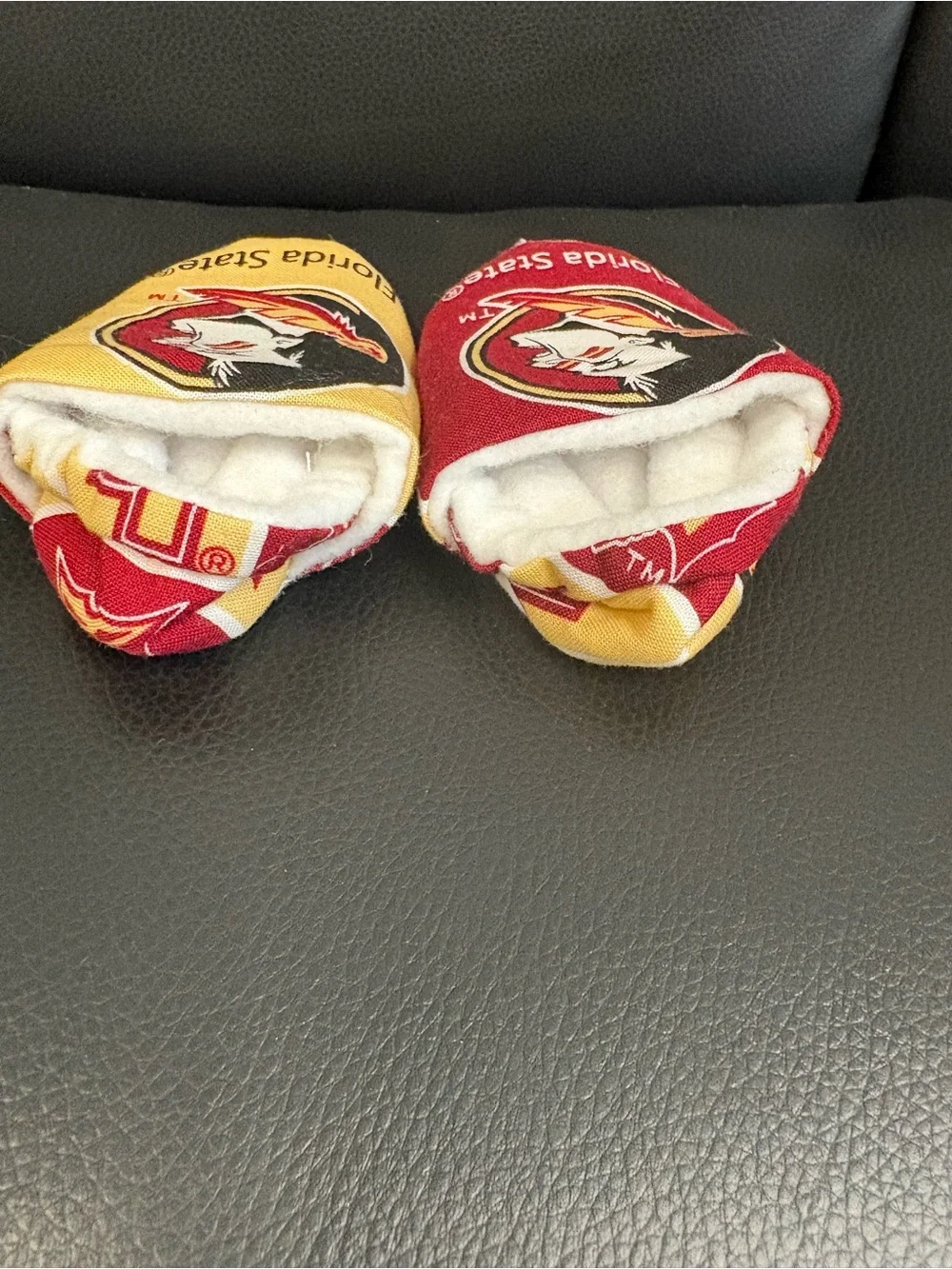 Florida State Seminoles Newborn Unisex Logo Booties Garnet Gold